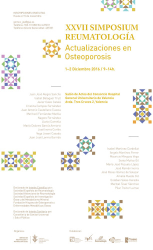 XXVII Simposium de Reumatología: Actualizaciones en Osteoporosis