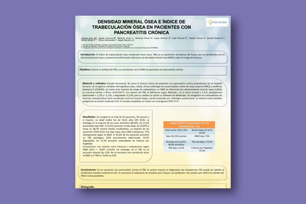 Densidad mineral ósea e índice de trabeculación ósea en pacientes con Pancreatitis Crónica