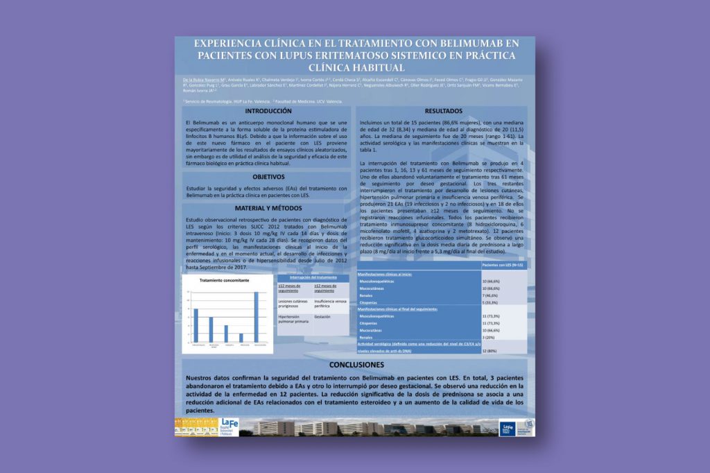 Experiencia clínica en el tratamiento con Belimumab en pacientes con Lupus Eritematoso Sistemico en práctica clínica habitual