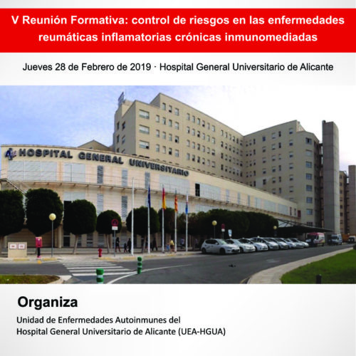 V reunión formativa: control de riesgos en las enfermedades reumáticas inflamatorias crónicas inmunomediadas