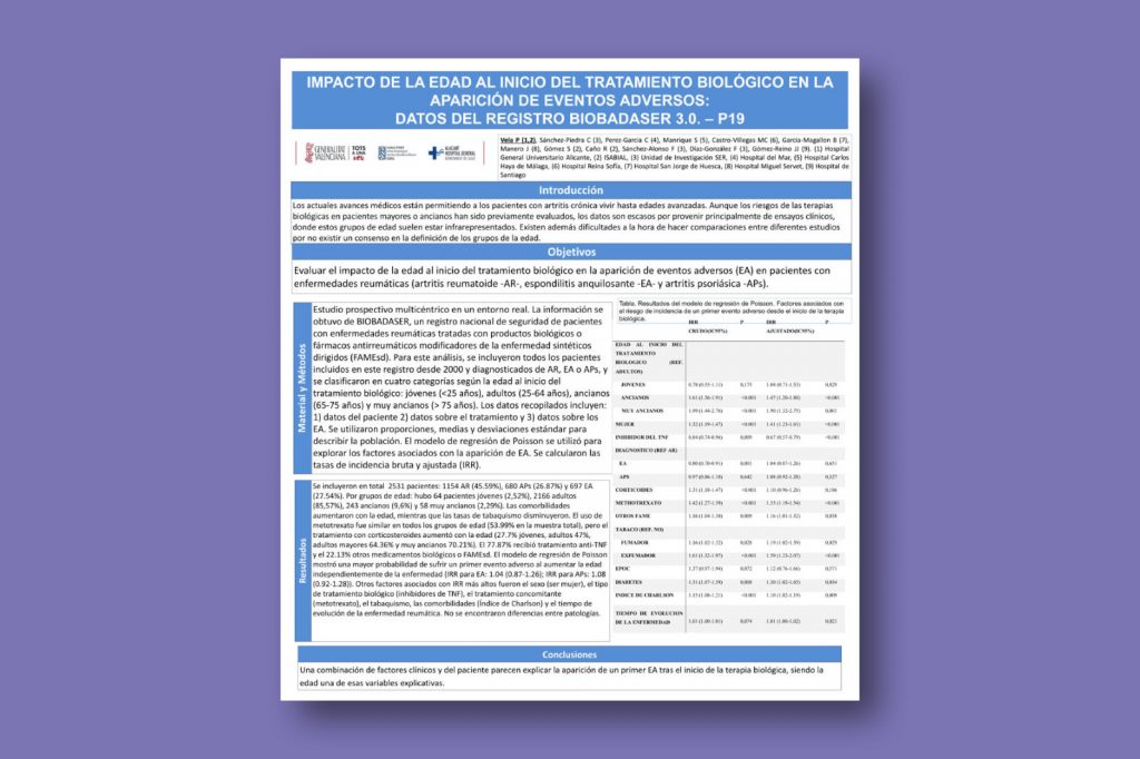 Impacto de la edad al inicio del tratamiento biológico en la aparición de eventos adversos: datos del registro BIOBADASER 3.0