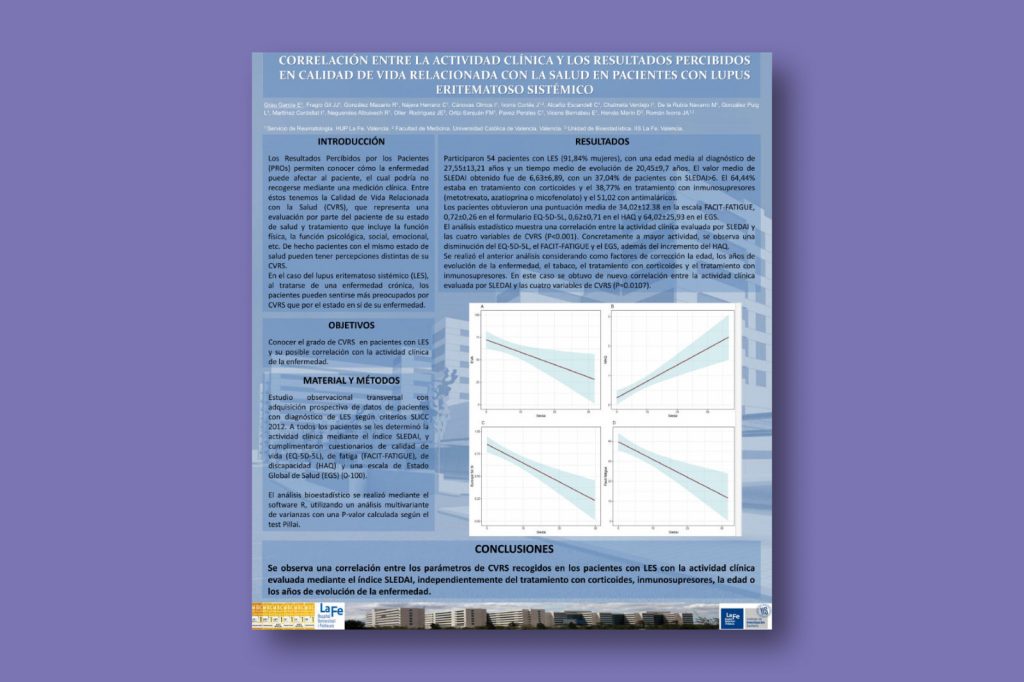 Correlación entre la actividad clínica y los resultados percibidos en calidad de vida relacionada con la salud en pacientes con lupus eritematoso sistémico