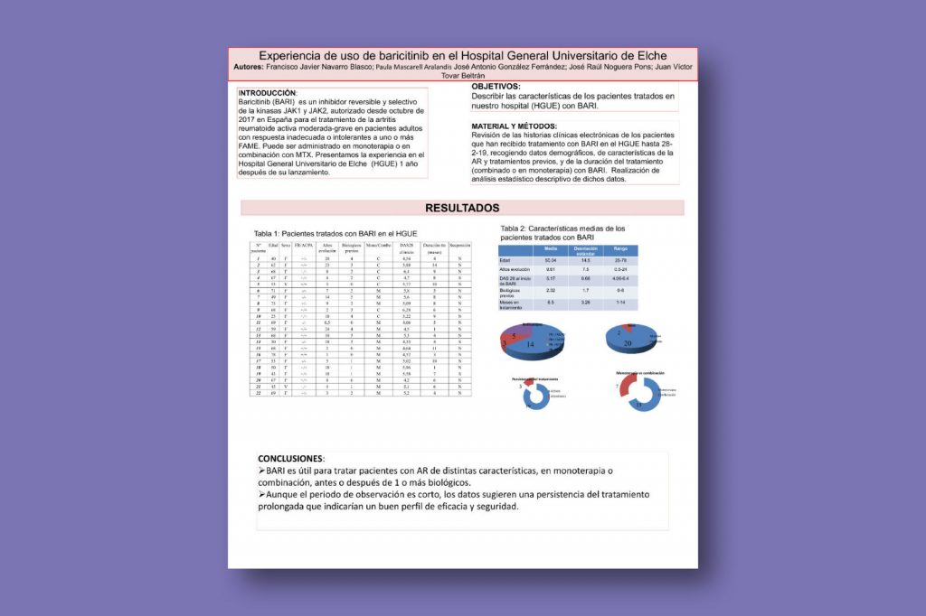 Experiencia de uso de baricitinib en el Hospital General Universitario de Elche