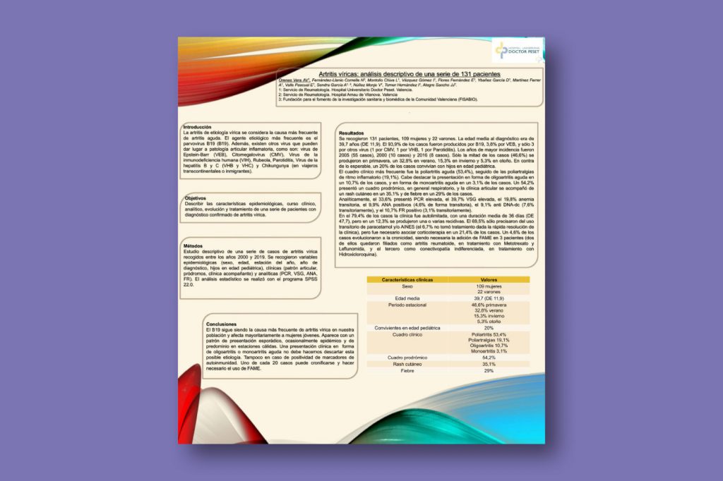 Artritis víricas: análisis descriptivo de una serie de 131 pacientes