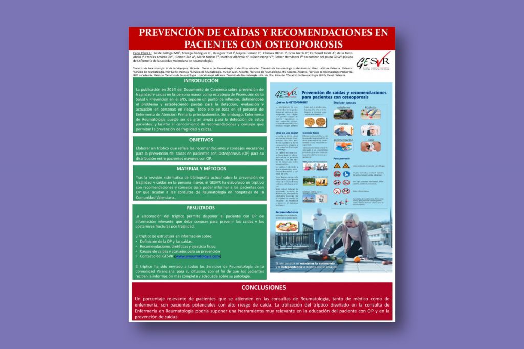 Prevención de caídas y recomendaciones en pacientes con osteoporosis