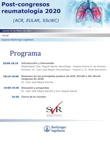 Post-congresos reumatología 2020 (ACR, EULAR, SScWC)